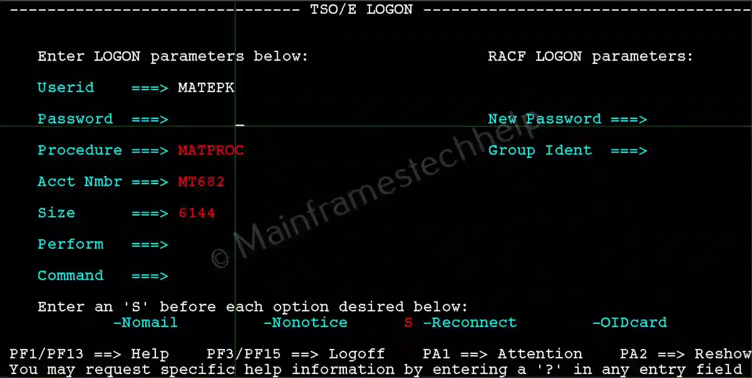 Navigate to ISPF